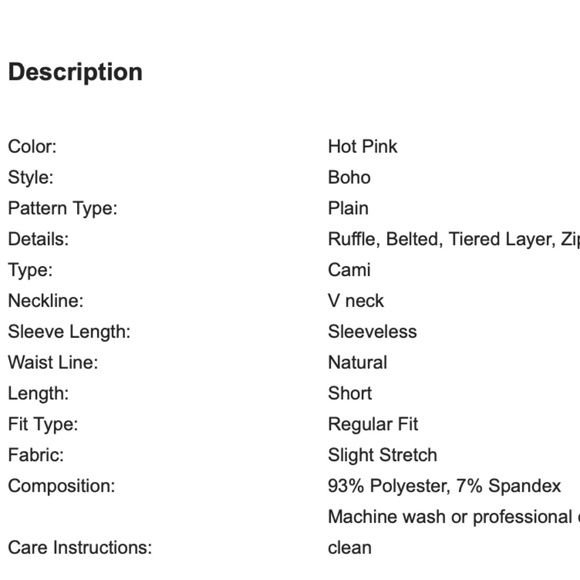 SHEIN Neon Pink Wrap Front Box Pleated Cami Romper - Picture 7 of 8